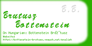 brutusz bottenstein business card